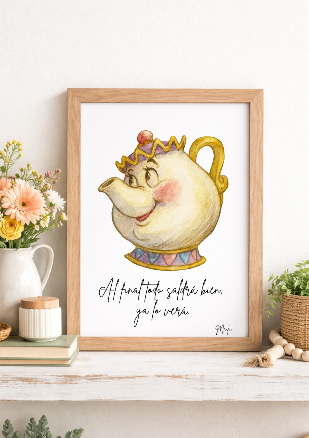 Lámina La Bella y La Bestia || Señora Potts