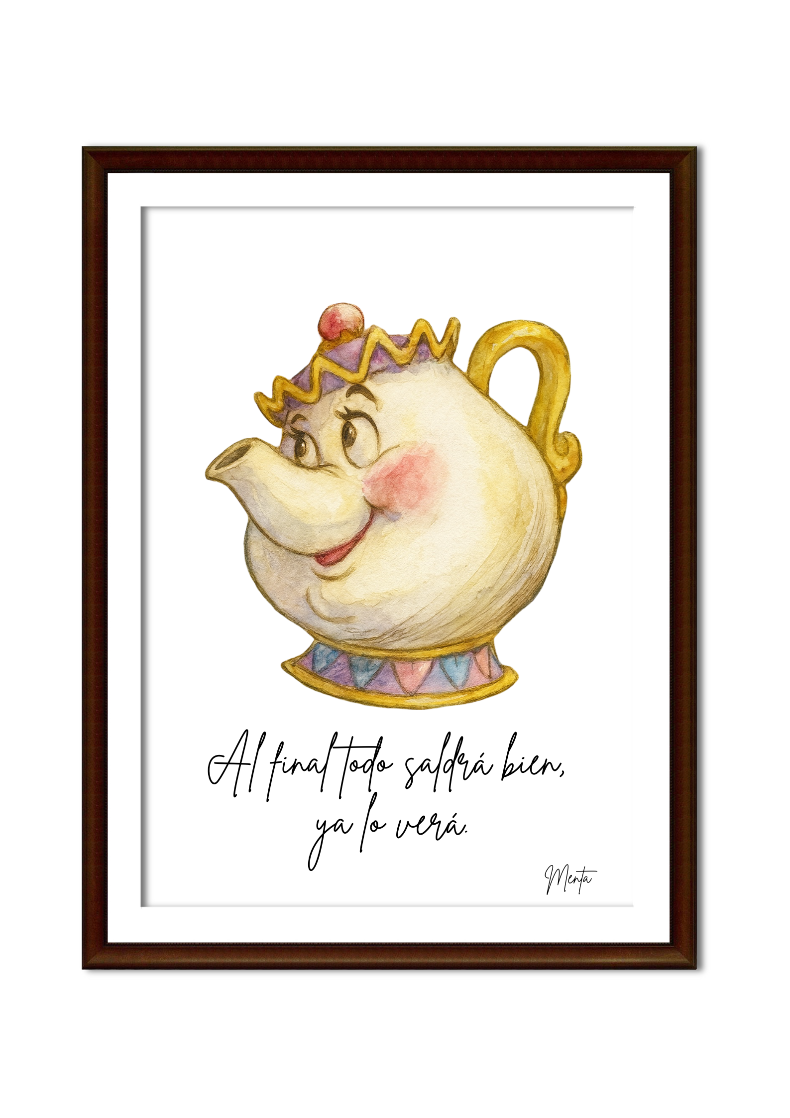 Lámina La Bella y La Bestia || Señora Potts