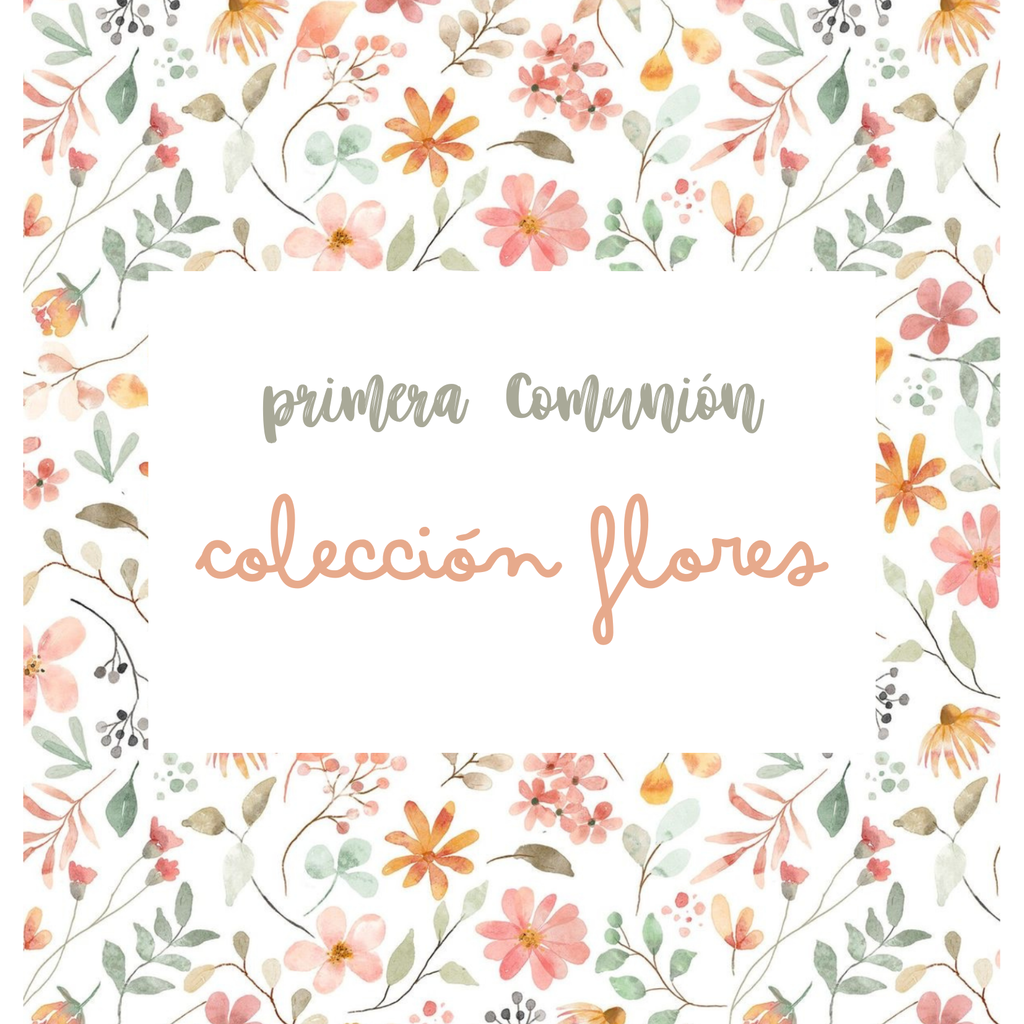 Invitación Primera Comunión Flores
